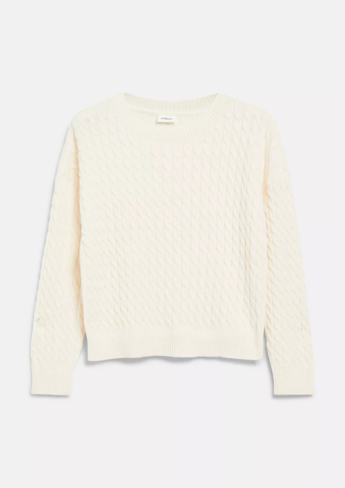 S.OLIVER Girls White Knitted Pullover