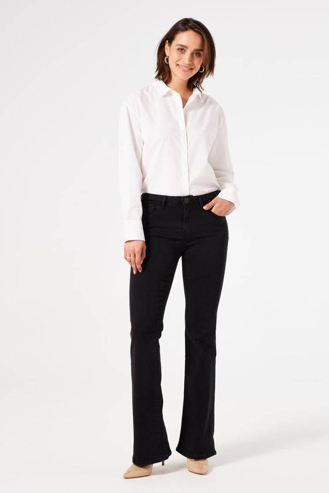GARCIA Ladies Pants Denim Dark Used - FLARED