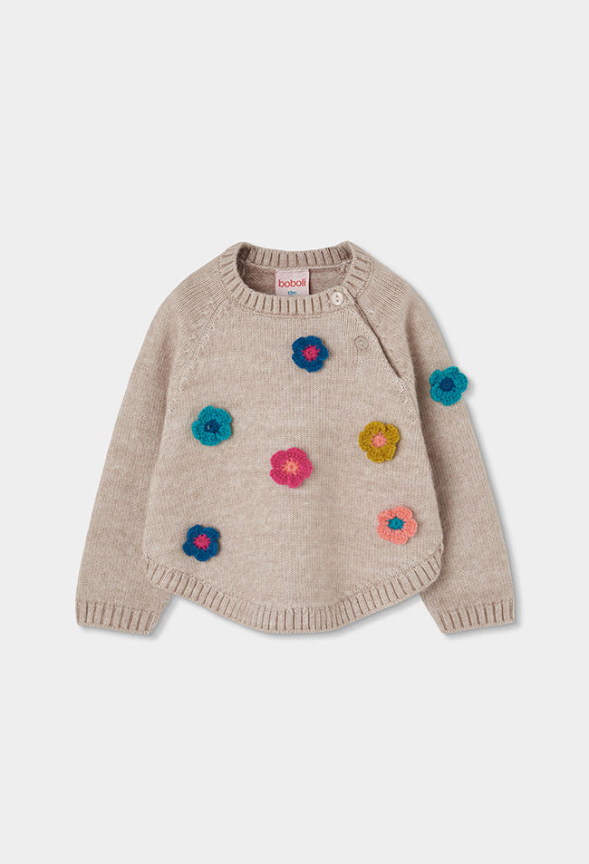 BOBOLI Girls Sweater Camel