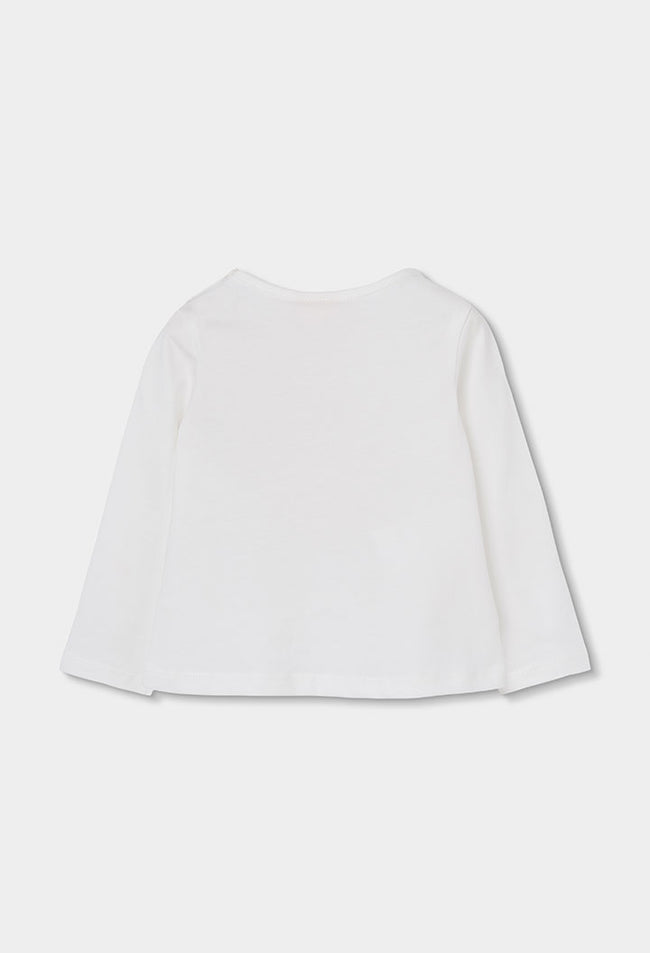 BOBOLI Girls Jersey T-shirt -BCI Off White
