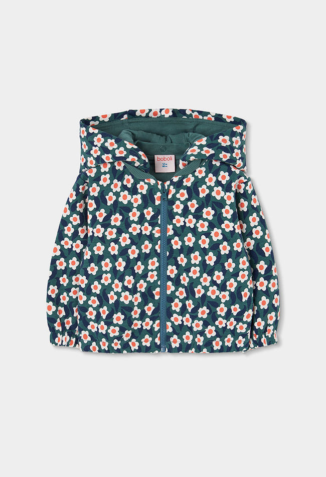 BOBOLI Girls Floral Fleece Jacket -BCI Printed