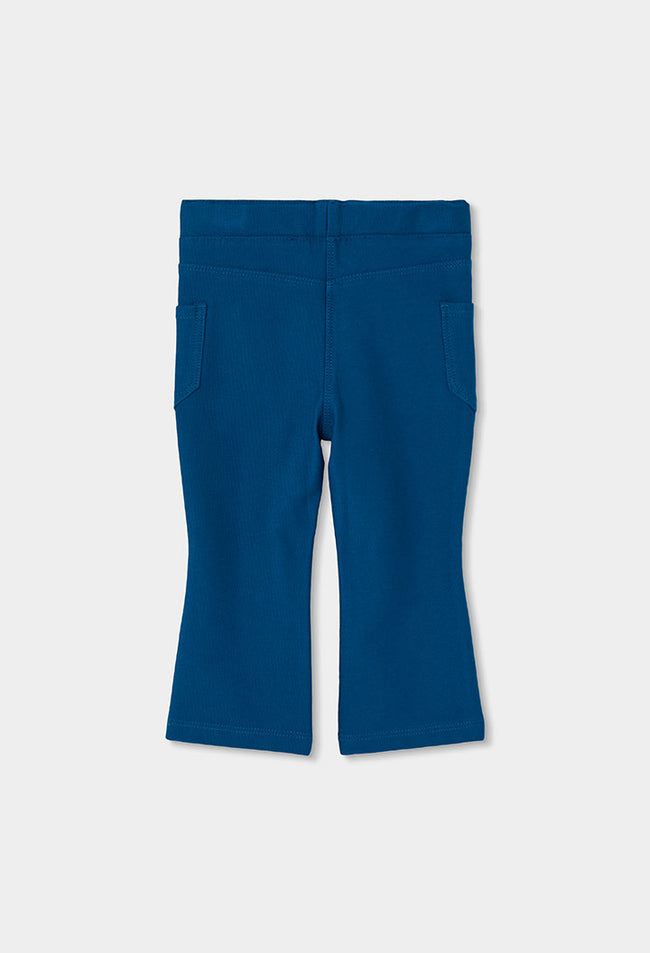 BOBOLI Girls Knit Canvas Trousers -BCI Teal