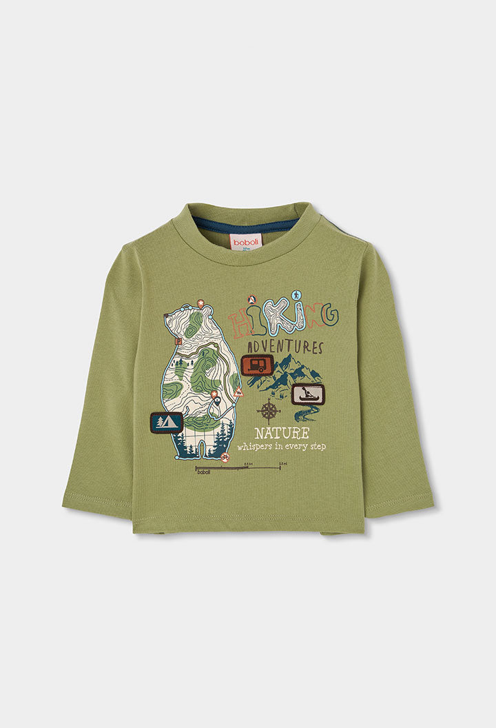 BOBOLI Boys Jersey T-shirt -BCI Apple Green