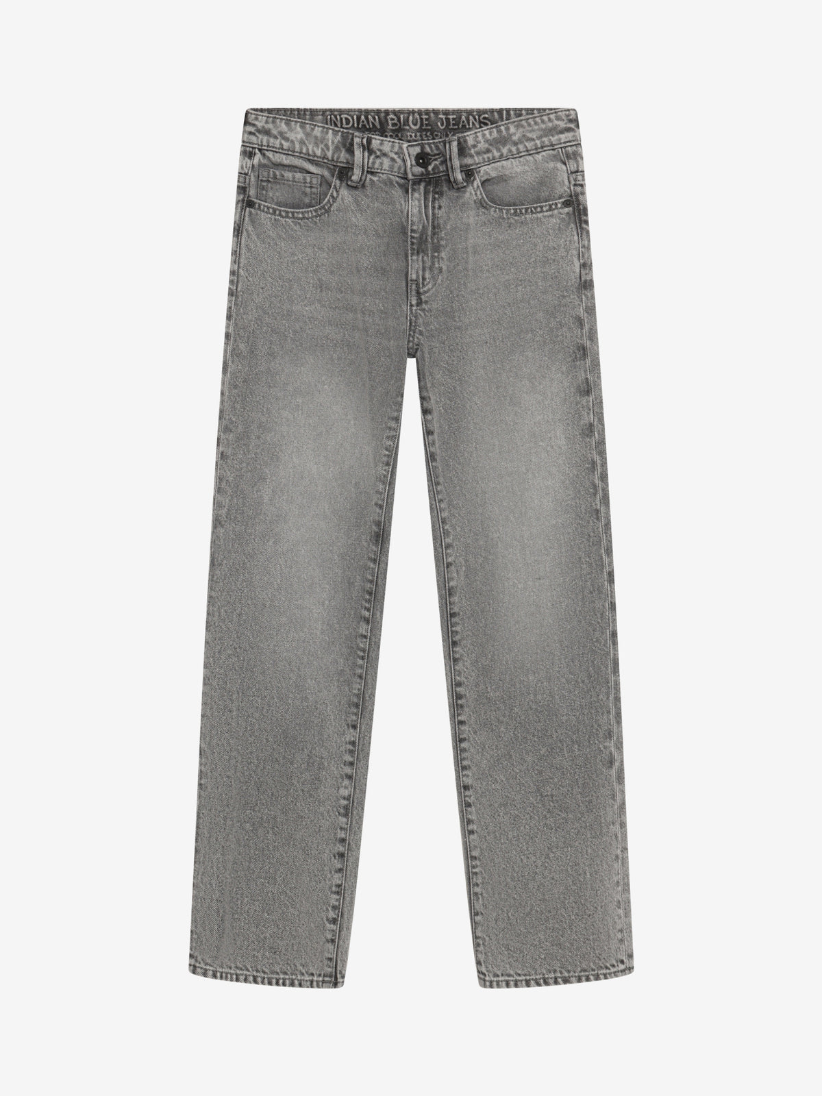 INDIAN BLUE JEANS Boys Wide Loose Fit Grey Jeans Light Grey Denim