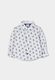 BOBOLI Boys Printed Poplin Shirt Printed