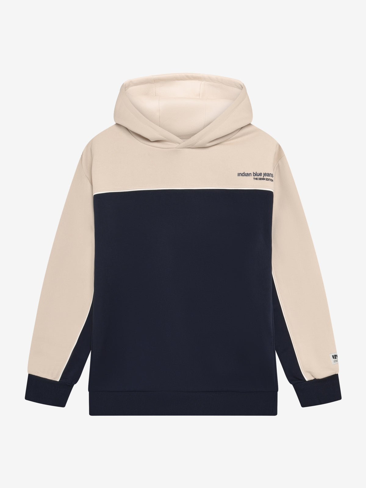 INDIAN BLUE JEANS Boys Loose Fit Hoodie INDN Brushed Deep Navy