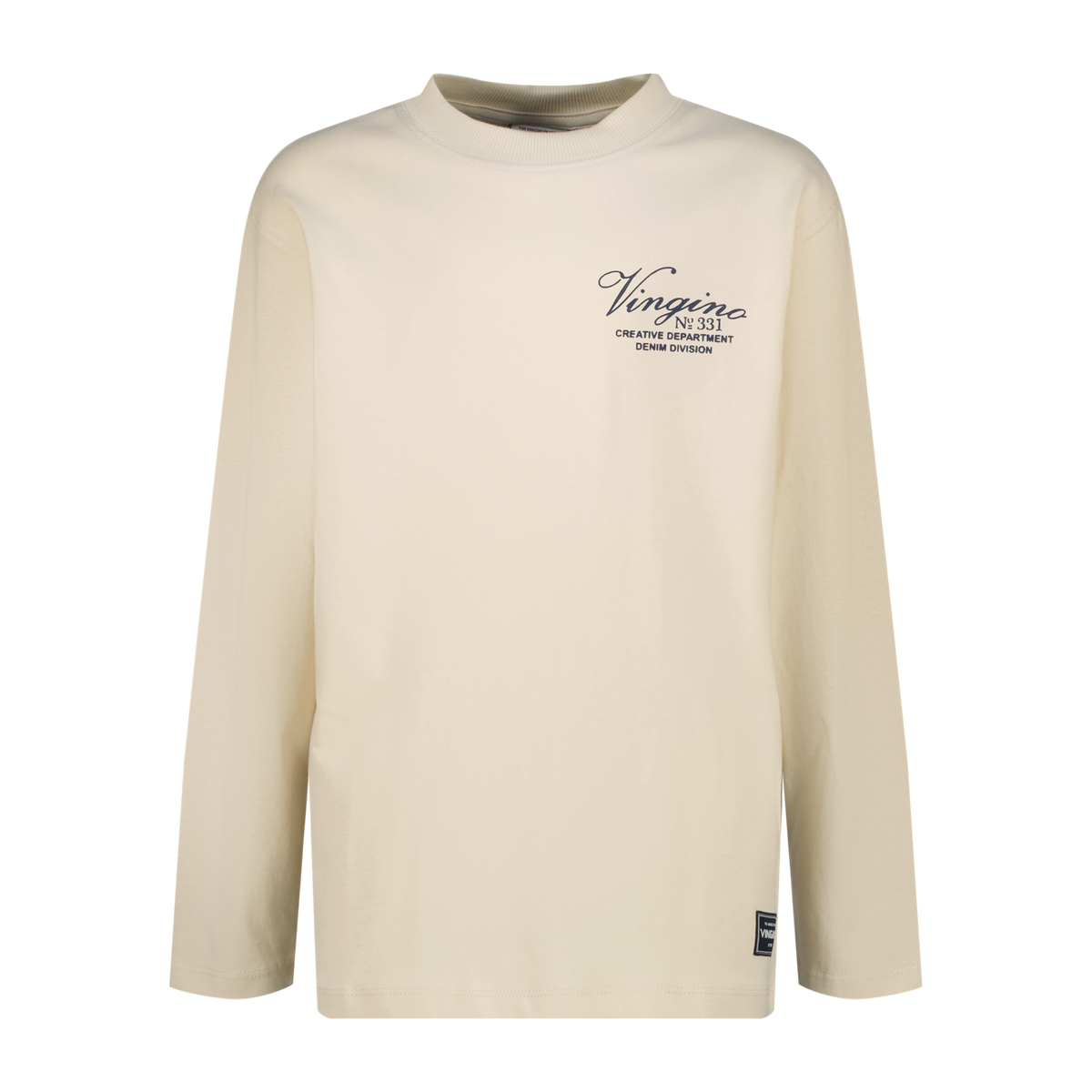 VINGINO Boys T-shirt Icon-basic-LS Egg Shell