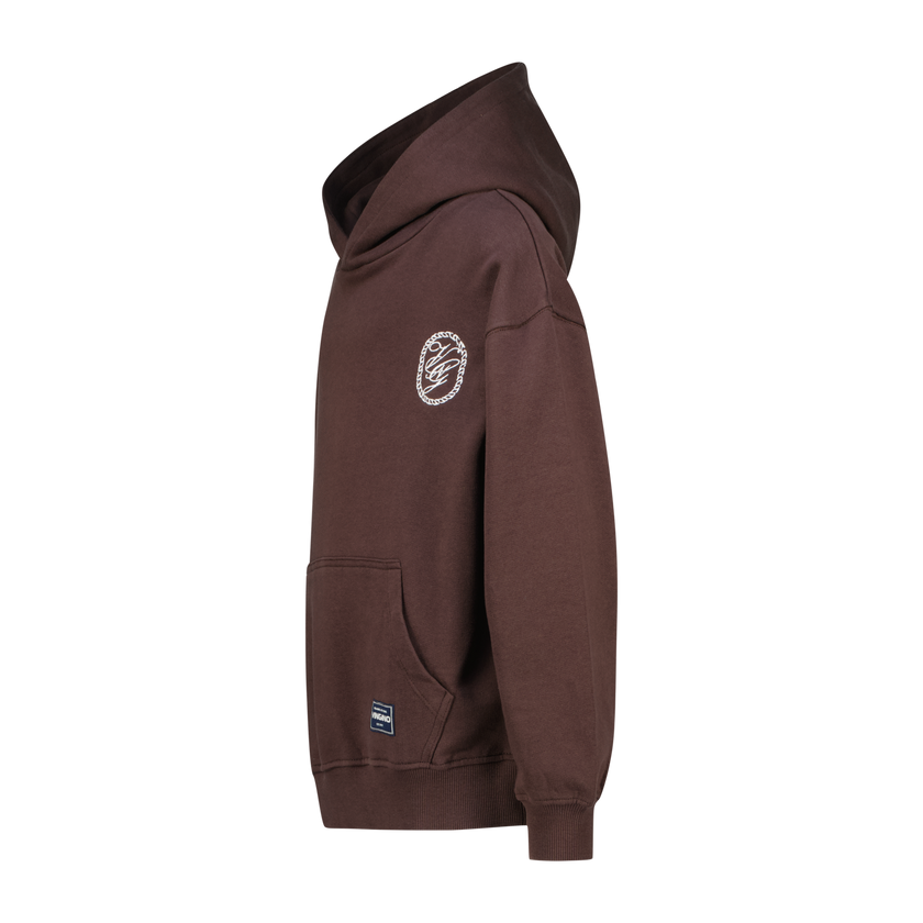 VINGINO Boys Sweater Icon-Hoody Dark Brown