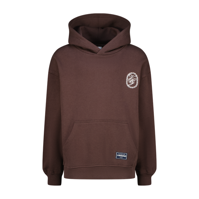 VINGINO Boys Sweater Icon-Hoody Dark Brown