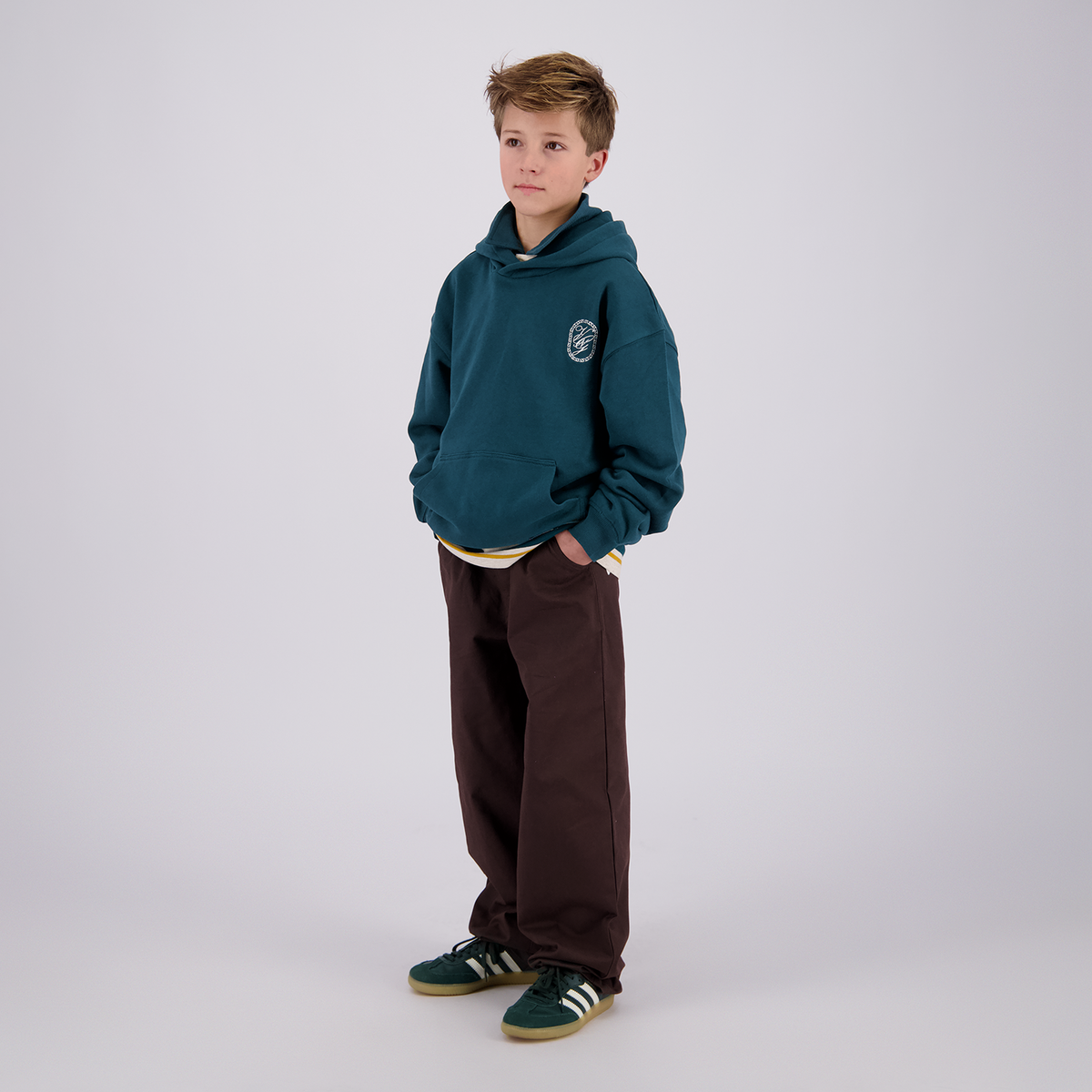 VINGINO Boys Sweater Icon-Hoody Deep Teal