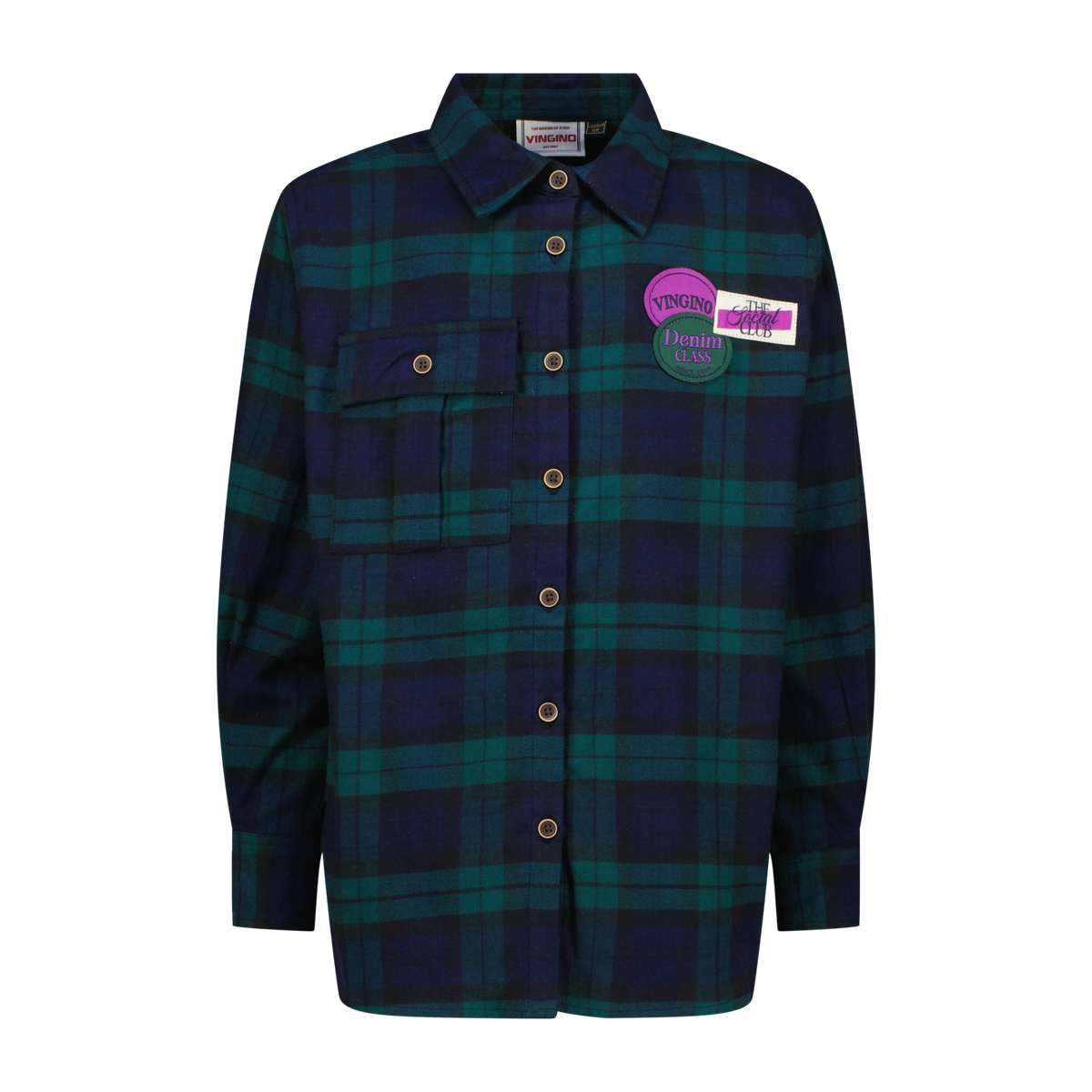VINGINO Girls Blouse Laurien Green Fleck