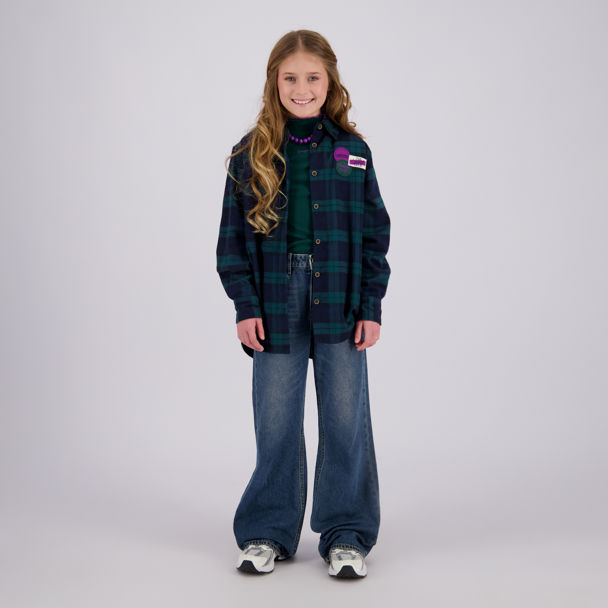 VINGINO Girls Blouse Laurien Green Fleck