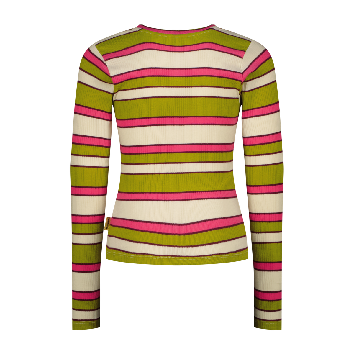 VINGINO Girls T-shirt Icon Stripe Top Golden Lime