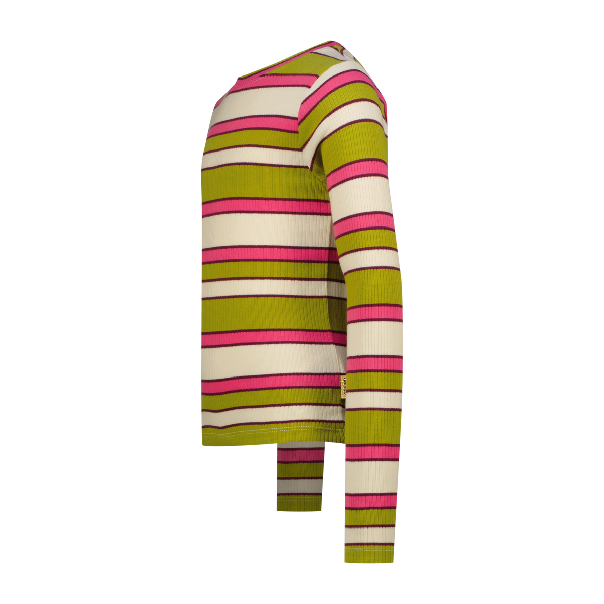 VINGINO Girls T-shirt Icon Stripe Top Golden Lime