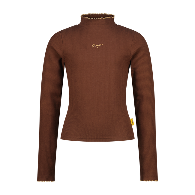 VINGINO Girls T-shirt Icon Rib Top Col Potting Soil