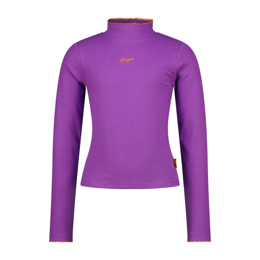 VINGINO Girls T-shirt Icon Rib Top Col True Purple