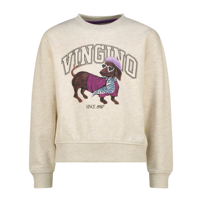 VINGINO Girls Sweater Nieneke Soft Vanilla Melee