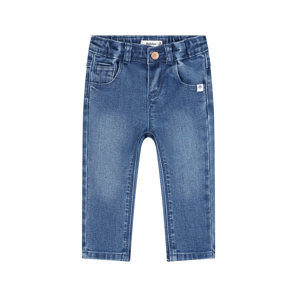 Babyface Baby Girls Denim Pants Medium Blue Denim