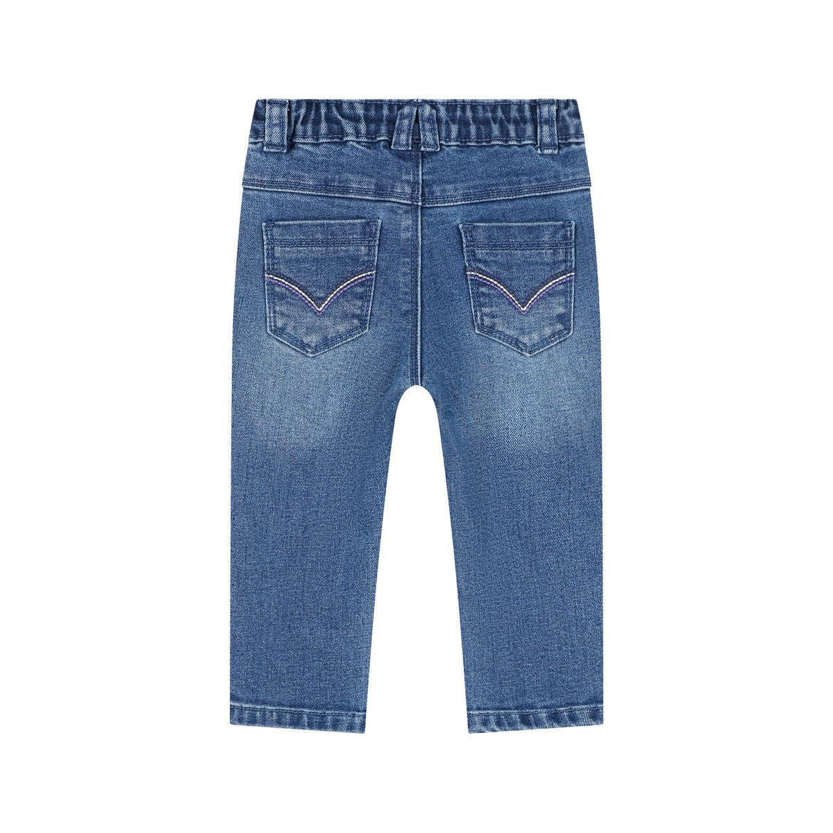 Babyface Baby Girls Denim Pants Medium Blue Denim