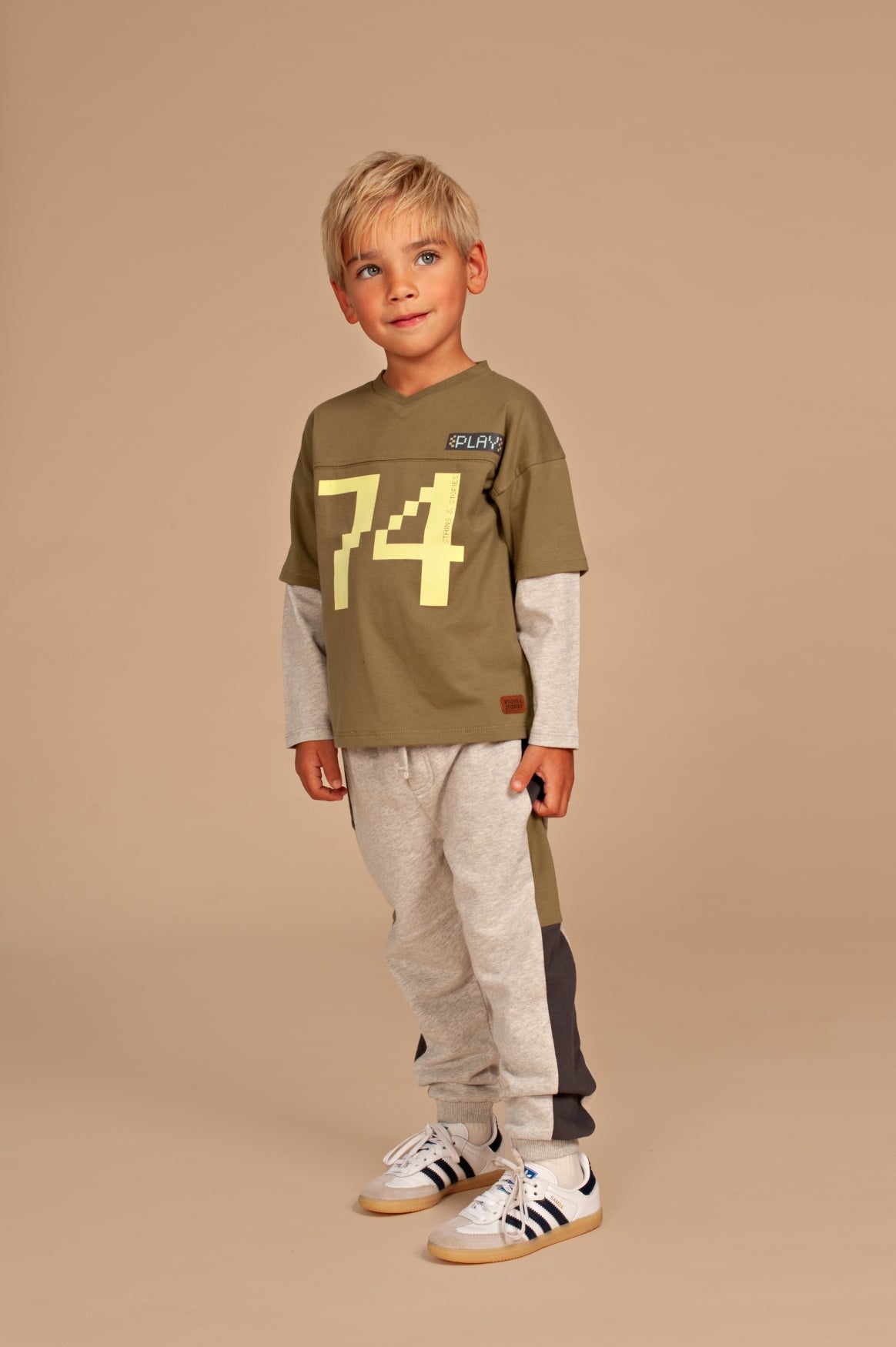 STAINS & STORIES Boys Sweatpants Light Grey Melee