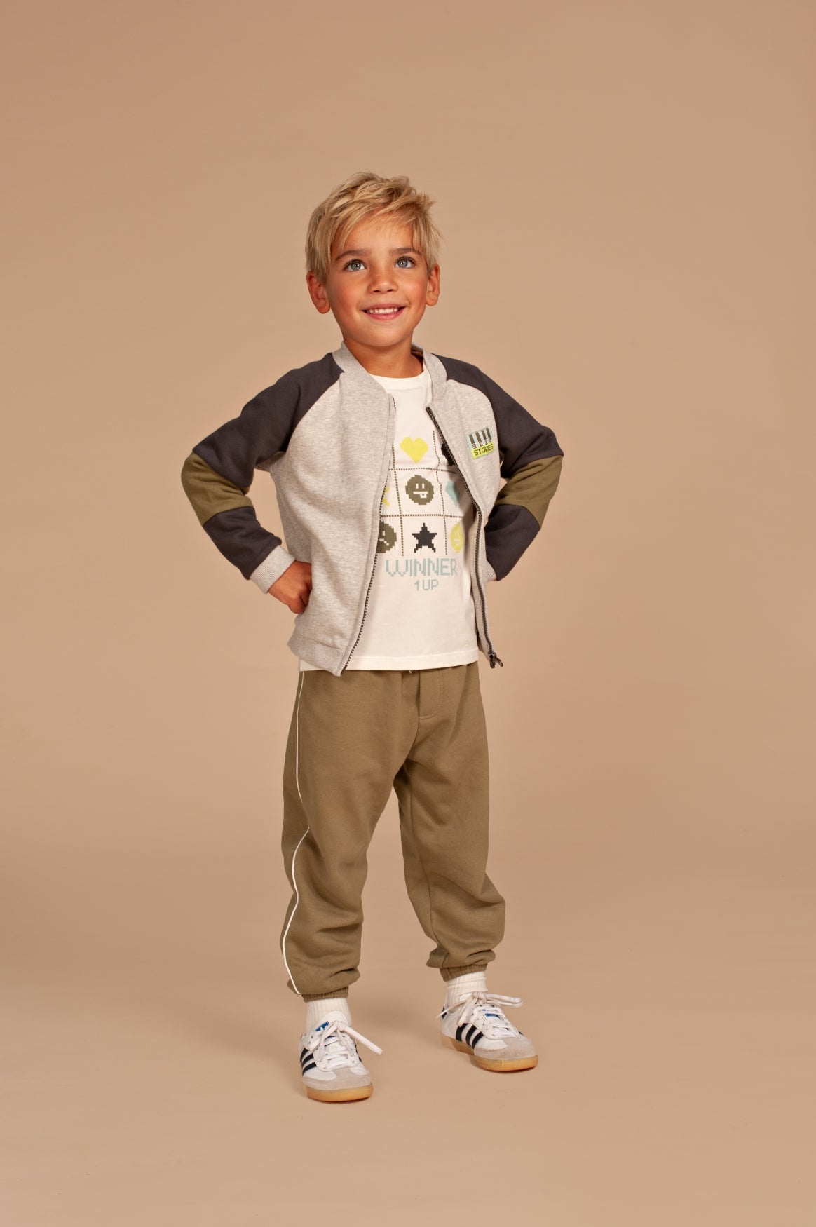 STAINS & STORIES Boys T-shirt Long Sleeve Off-White