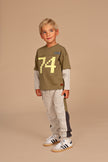 STAINS & STORIES Boys T-shirt Long Sleeve Army