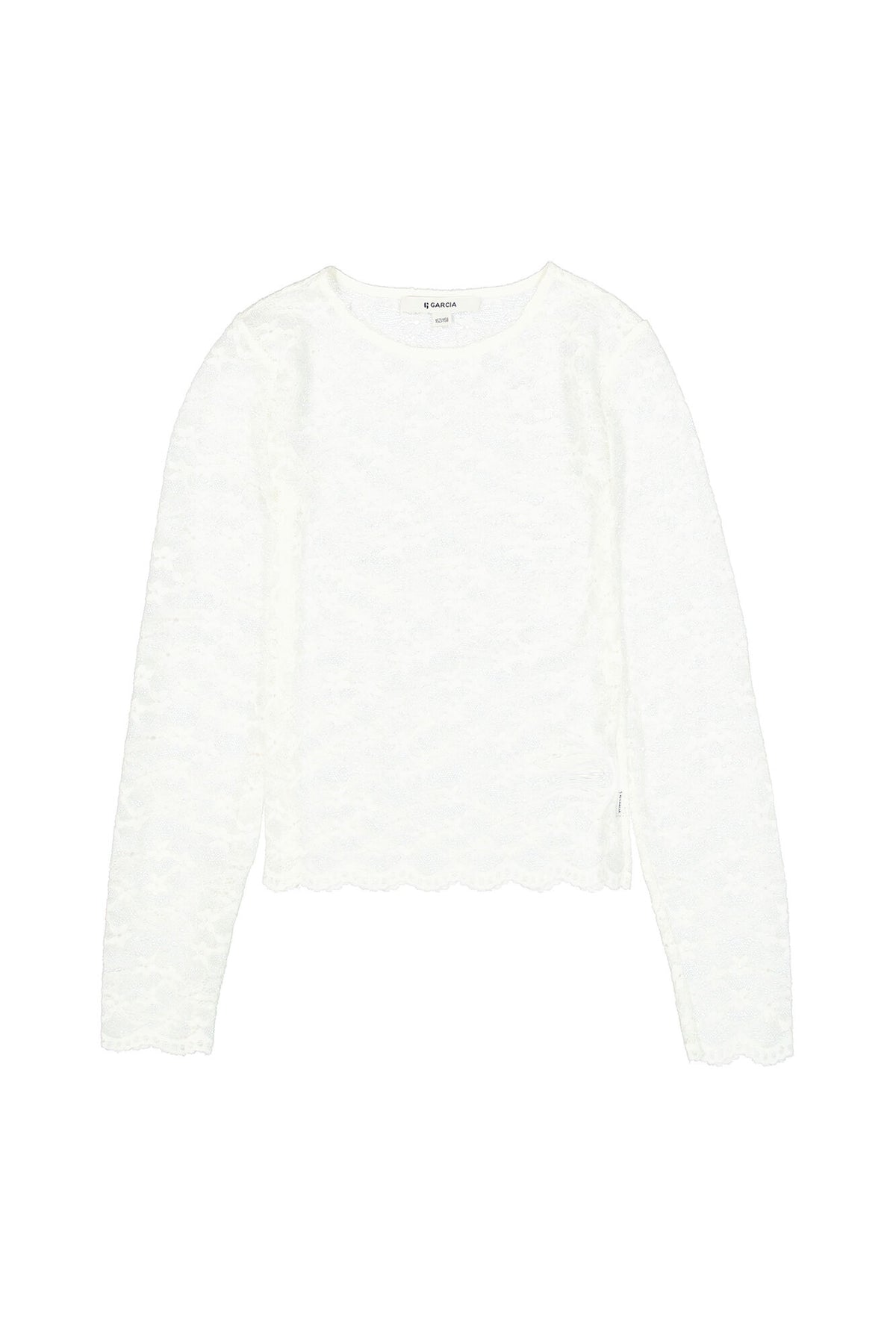 GARCIA Girls Teens T-shirt Long Sleeve Off White