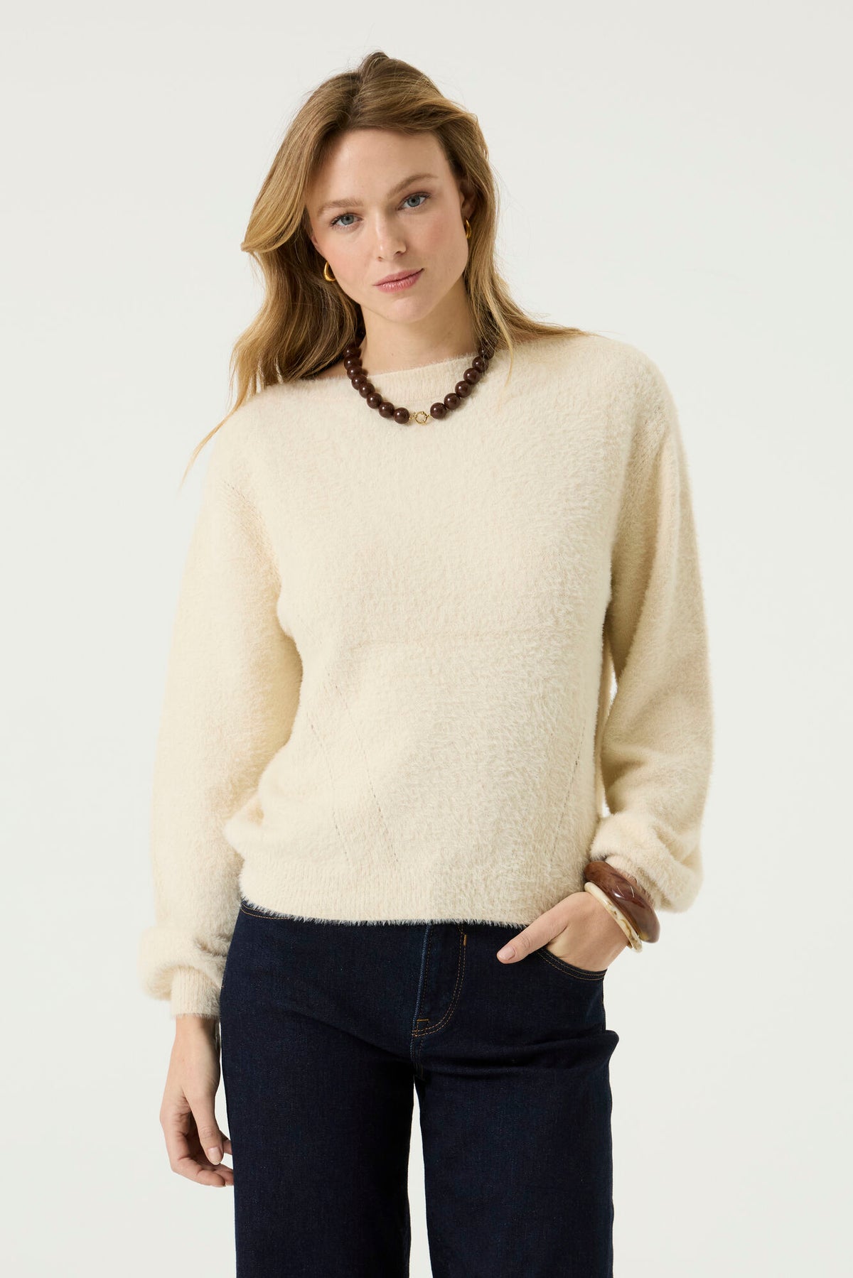 GARCIA Ladies Pullover Whitecap